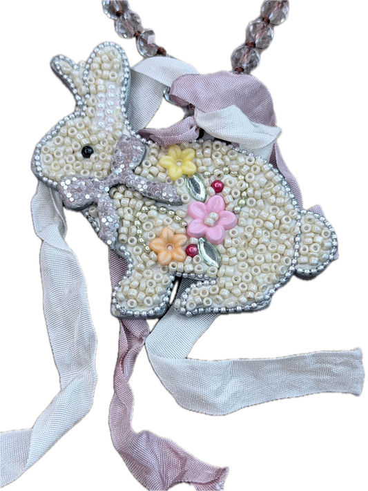 A Rare Bird- Abby Beaded Bunny Necklace