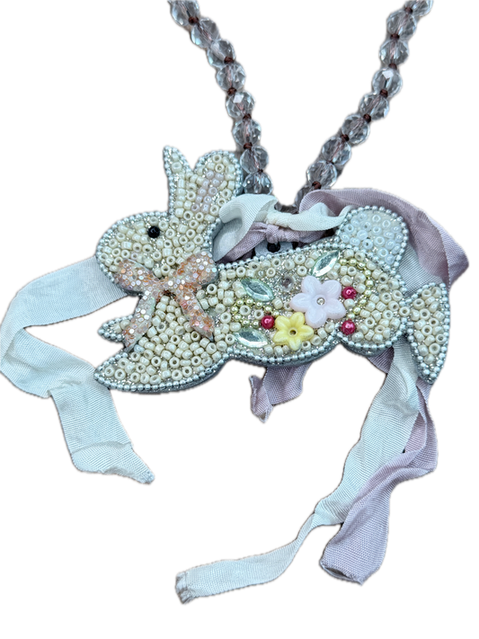 A Rare Bird- Bree Beaded Bunny Necklace