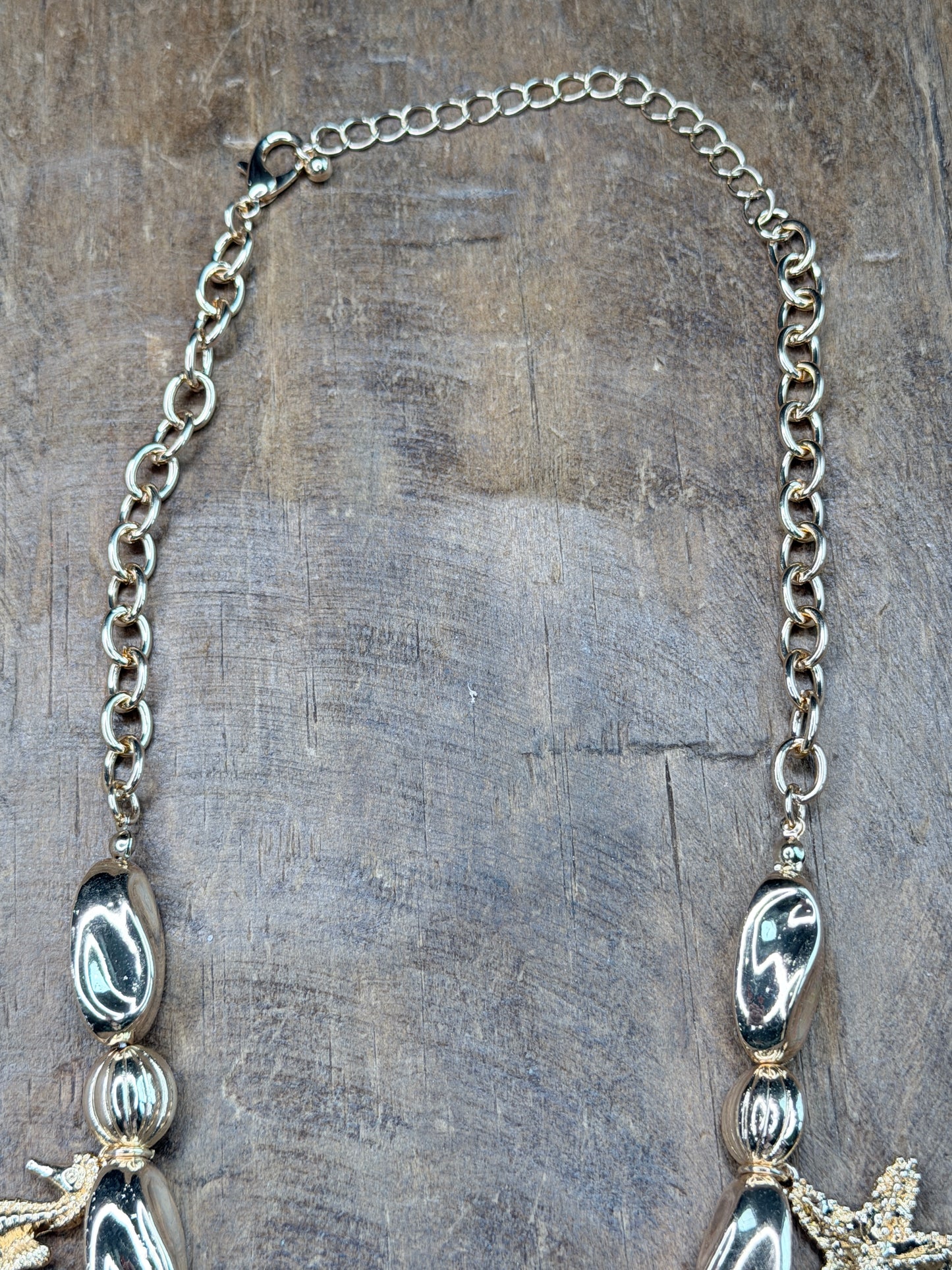 Golden Beachy Days Charm Necklace